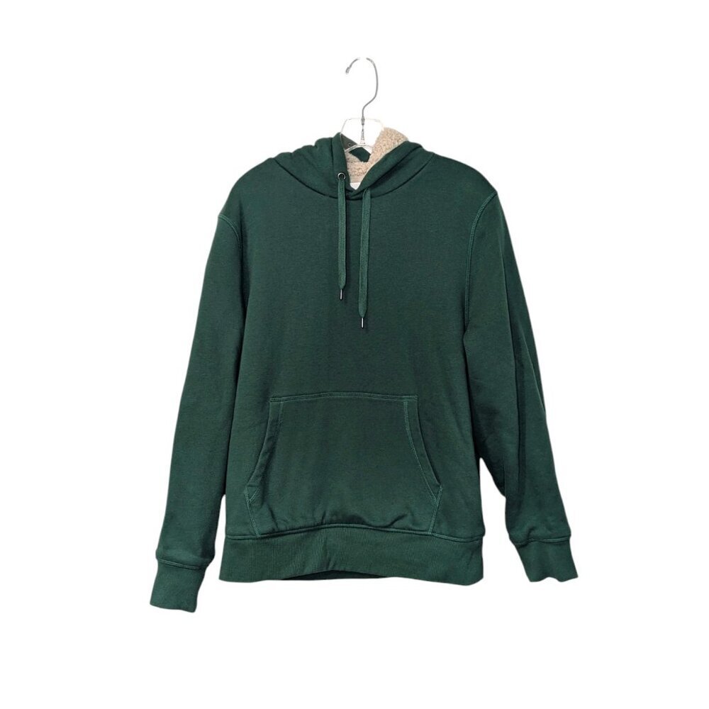 Amazon Essentials Women's Sherpa-Lined Fleece Hoodie Forest Green SZ- M